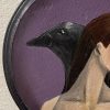 Laura Harper Lake Fight or Flight 04 Oil on wood 6 inch diameter 2022 $200 Detail 01