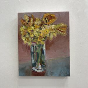 Flowers In A Glass Vase by Sara Rae