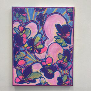 Purple Flowers Escaping Clouds by George Vossler