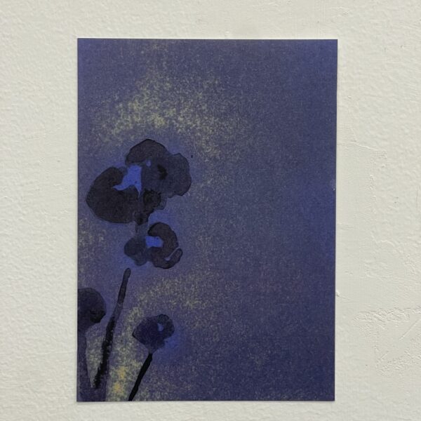 Inked Flower, Purple Print by Rebecca Desrochers