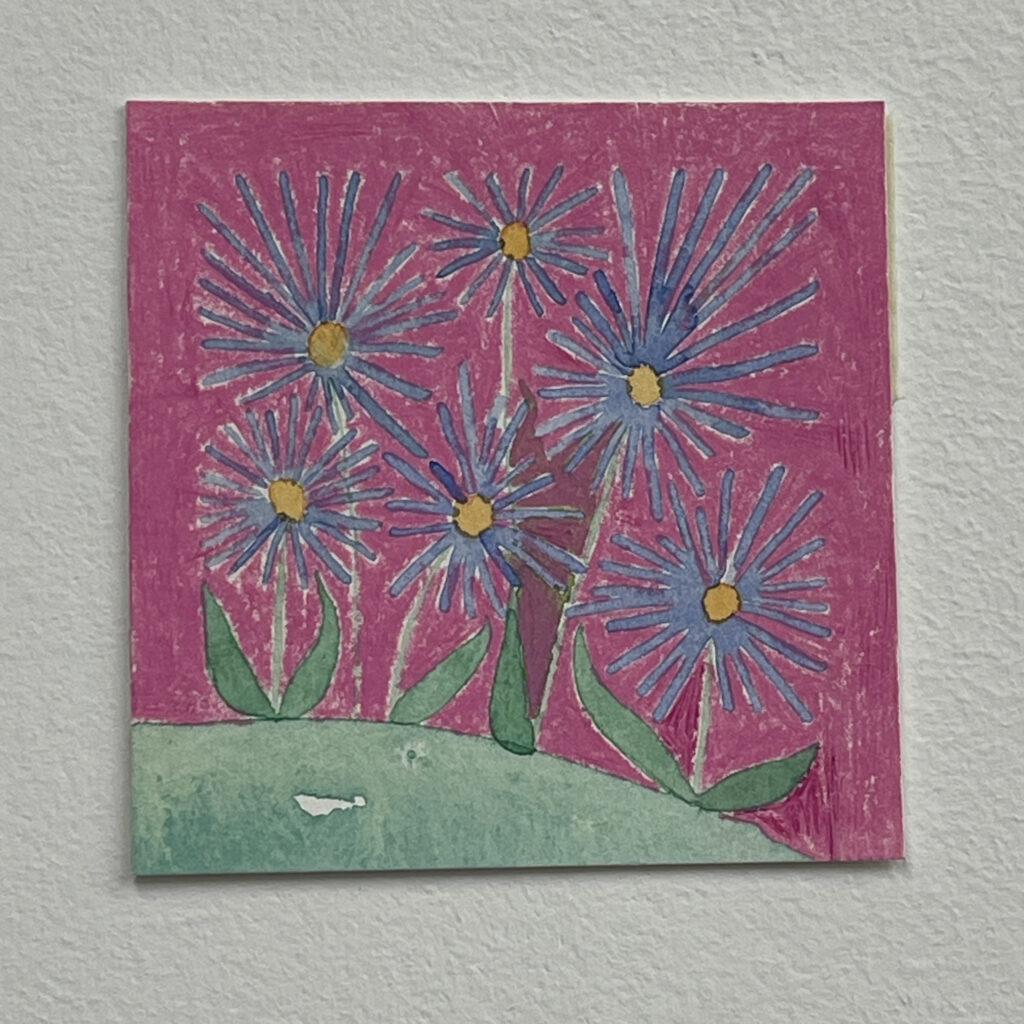 Cornflowers and Magenta Sky by Ashley Normal